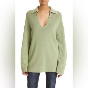 rag & bone Amy Ribbed Cotton Blend Tunic Sweater